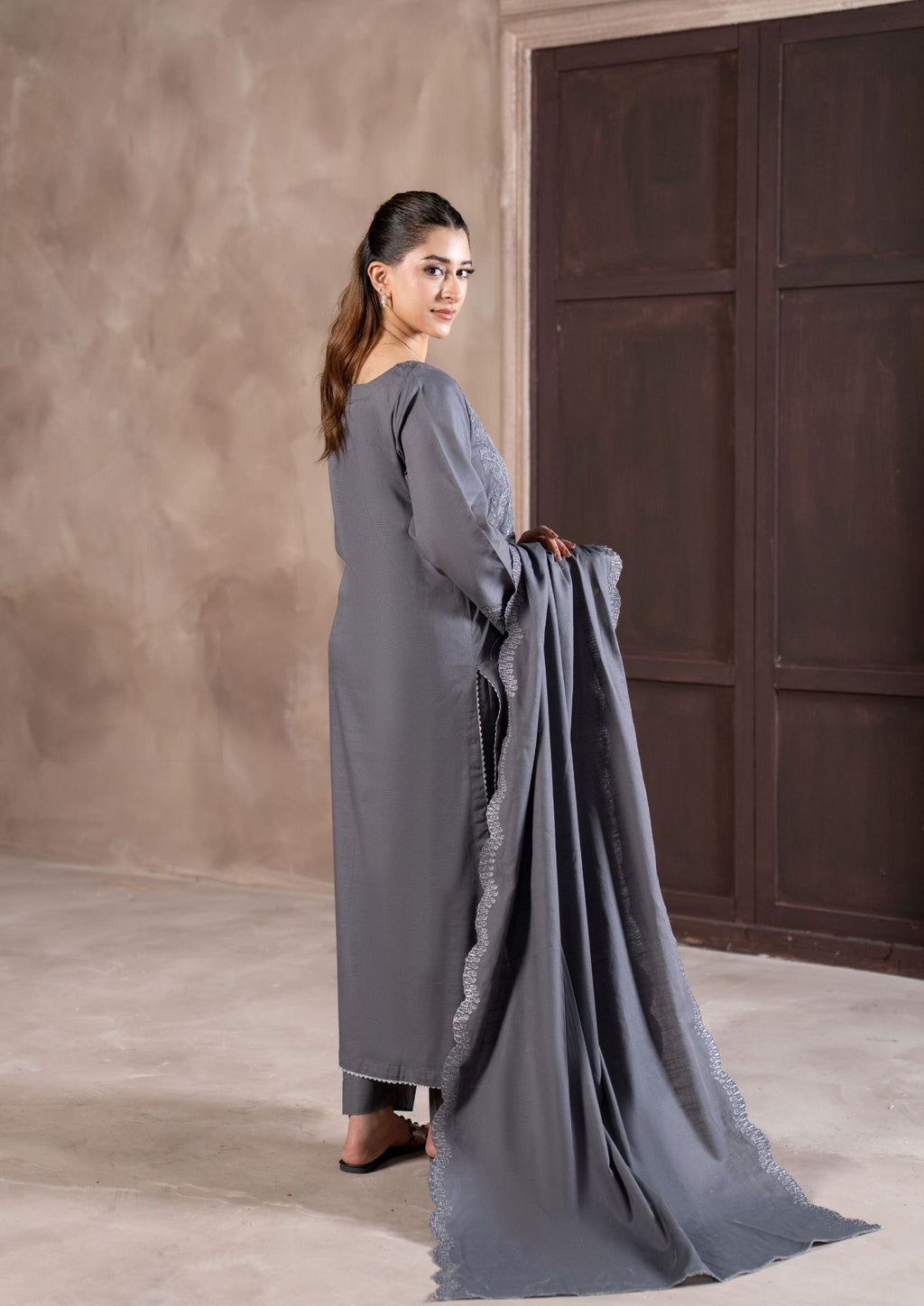 3Pc Embroidered Khaddar AMLT-W26-0016