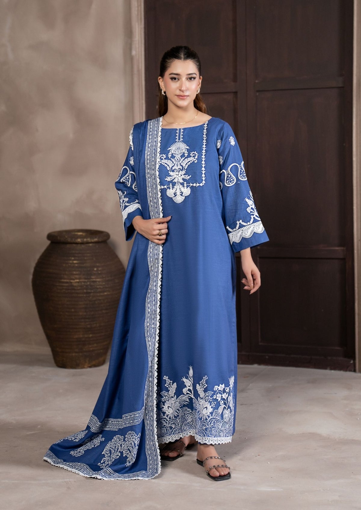 3Pc Embroidered Khaddar AMLT-W26-0017