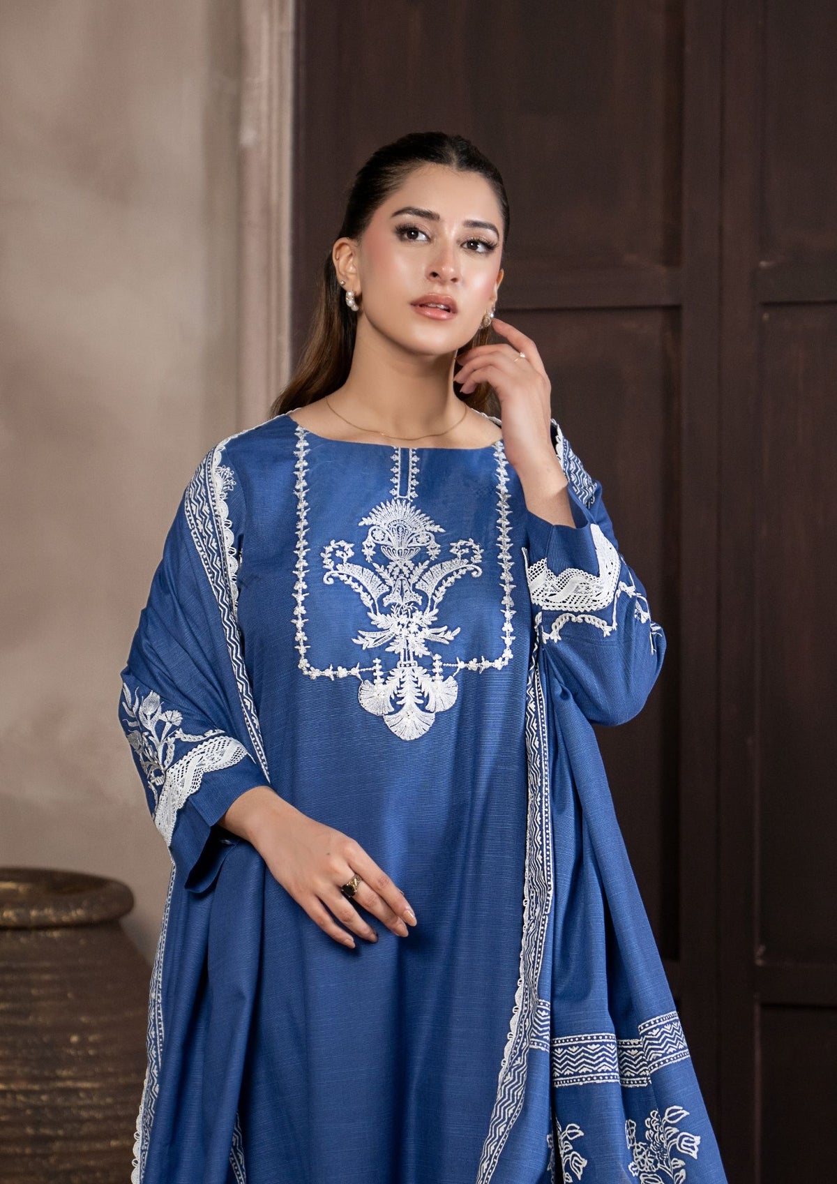 3Pc Embroidered Khaddar AMLT-W26-0017
