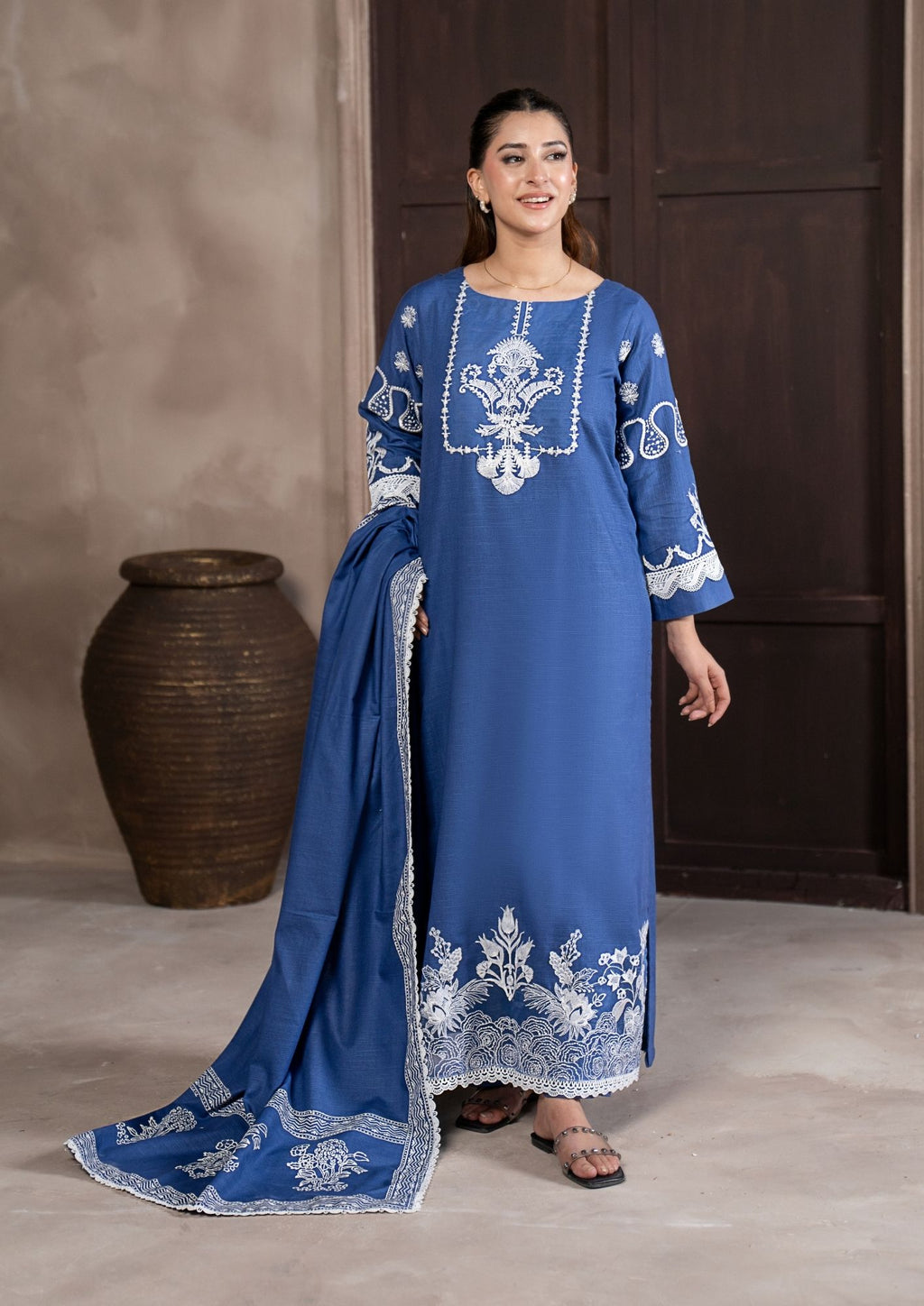 3Pc Embroidered Khaddar AMLT-W26-0017