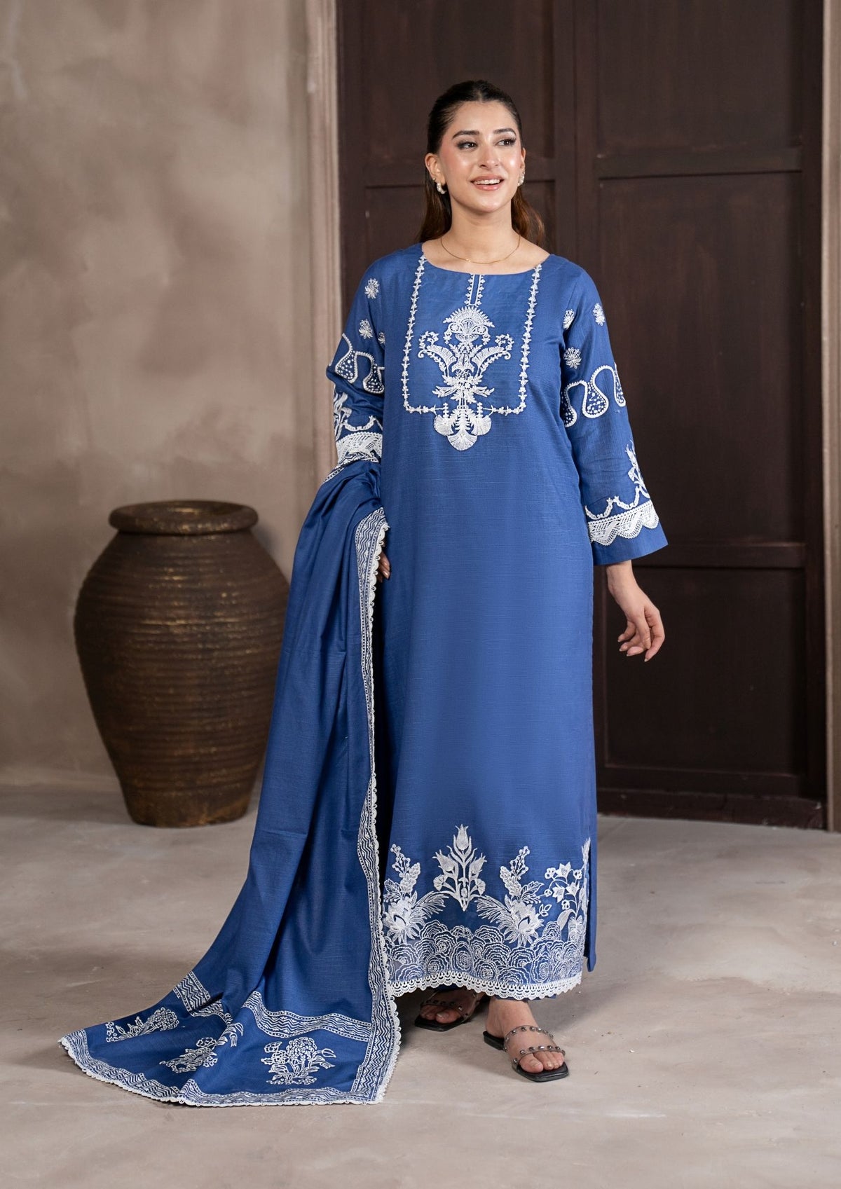 3Pc Embroidered Khaddar AMLT-W26-0017