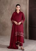 3Pc Embroidered Alpine Velvet AMLT-W26-0018