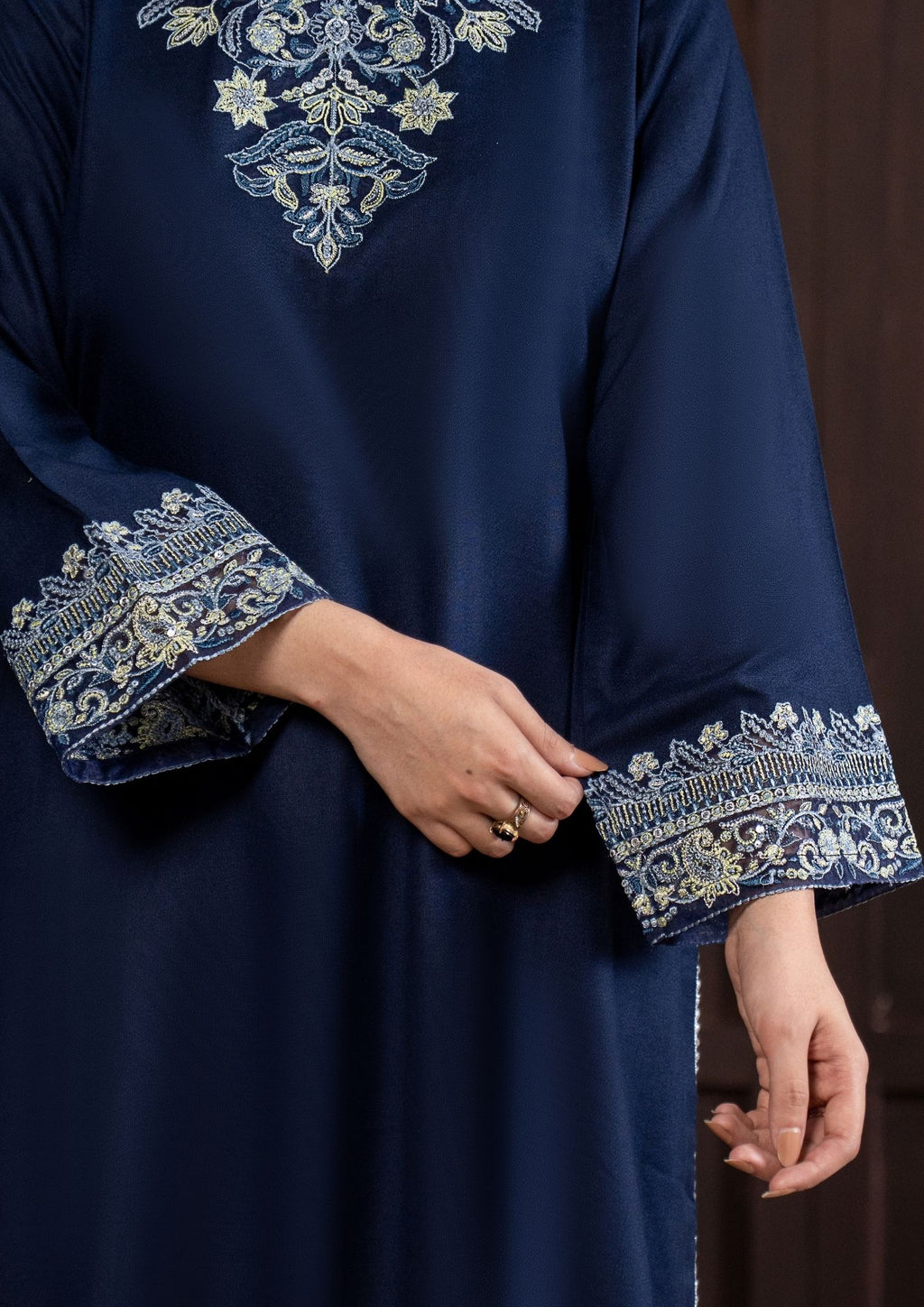 3Pc Embroidered Alpine Velvet AMLT-W26-0019