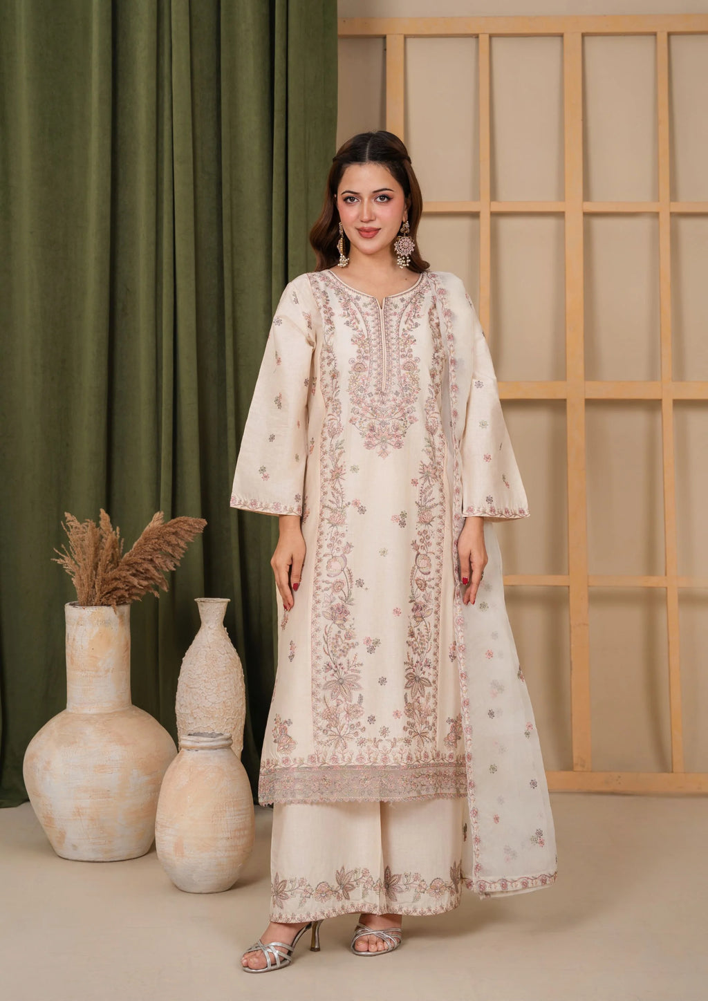3Pc Embroidered Lawn Cotton EID-S26-0007