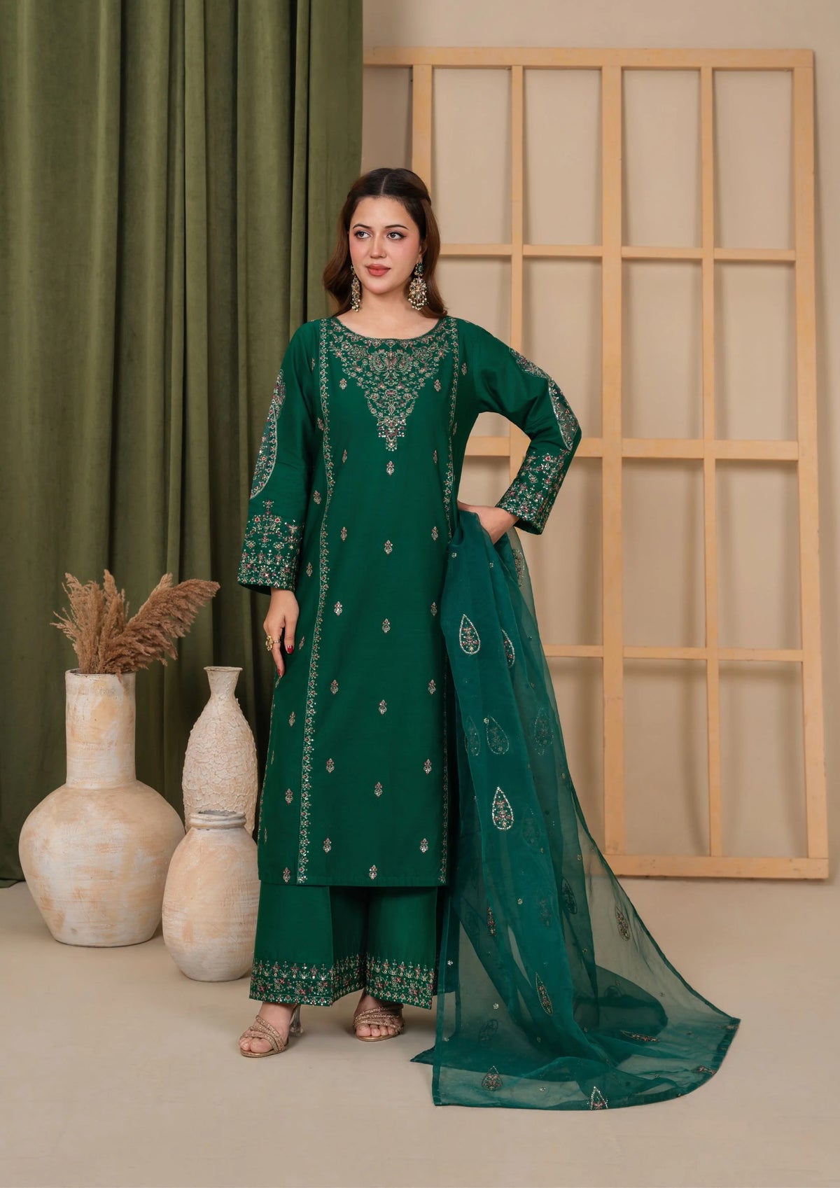 3Pc Embroidered Lawn Cotton EID-S26-0008