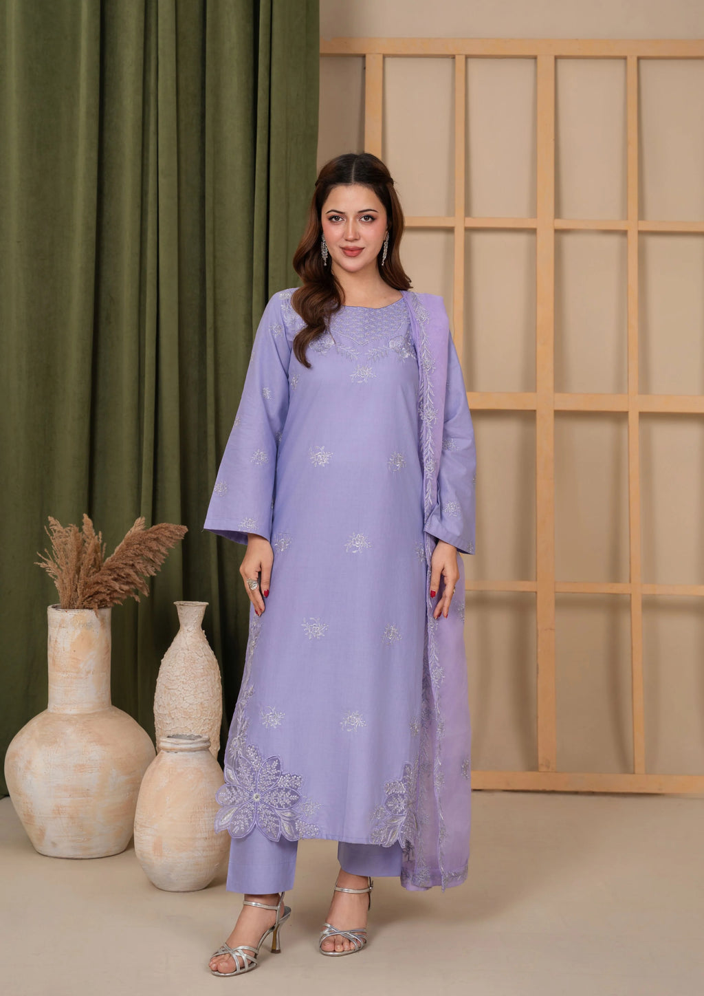 3Pc Embroidered Lawn Cotton EID-S26-0009