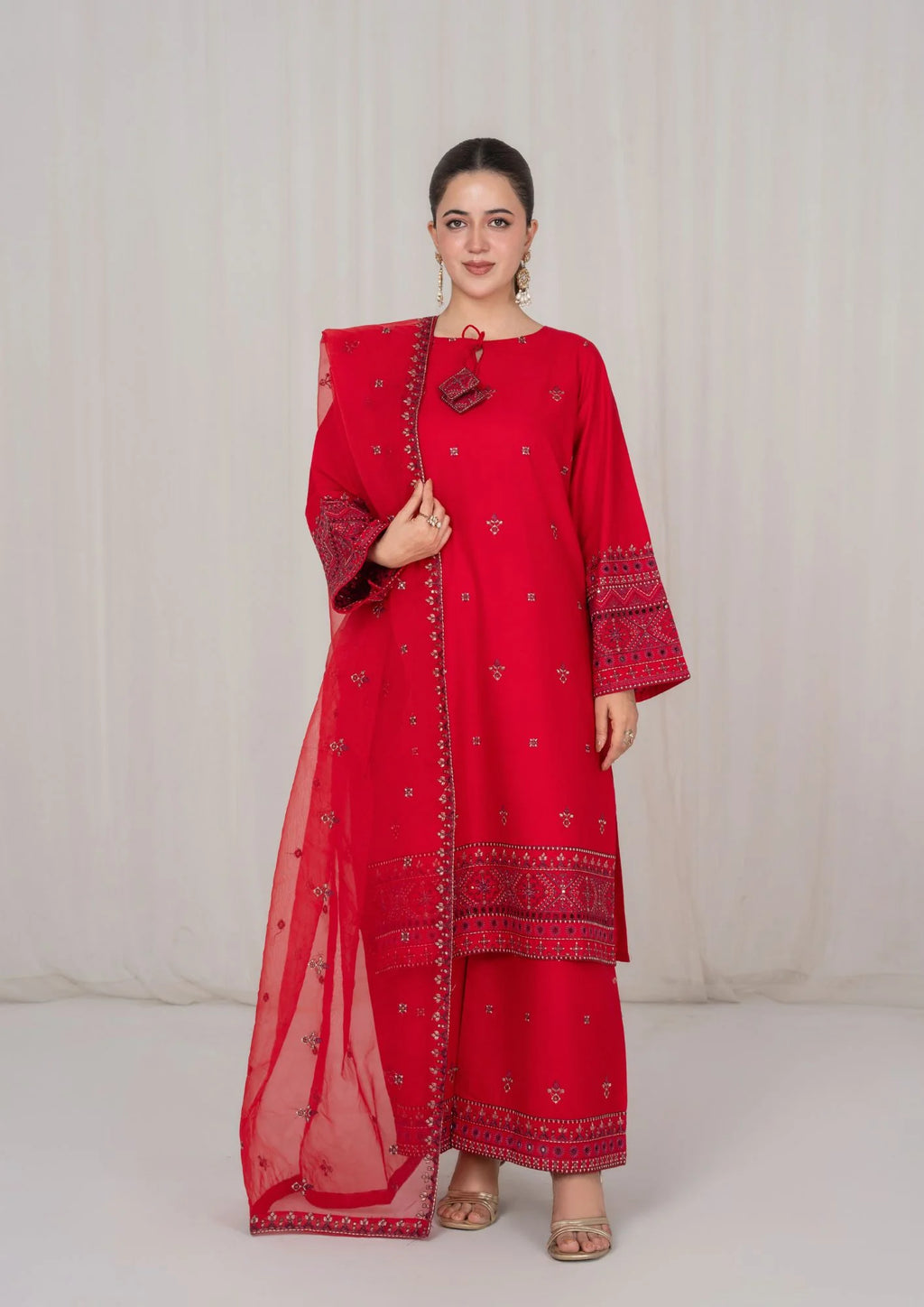 3Pc Embroidered Lawn Cotton EID-S26-0016