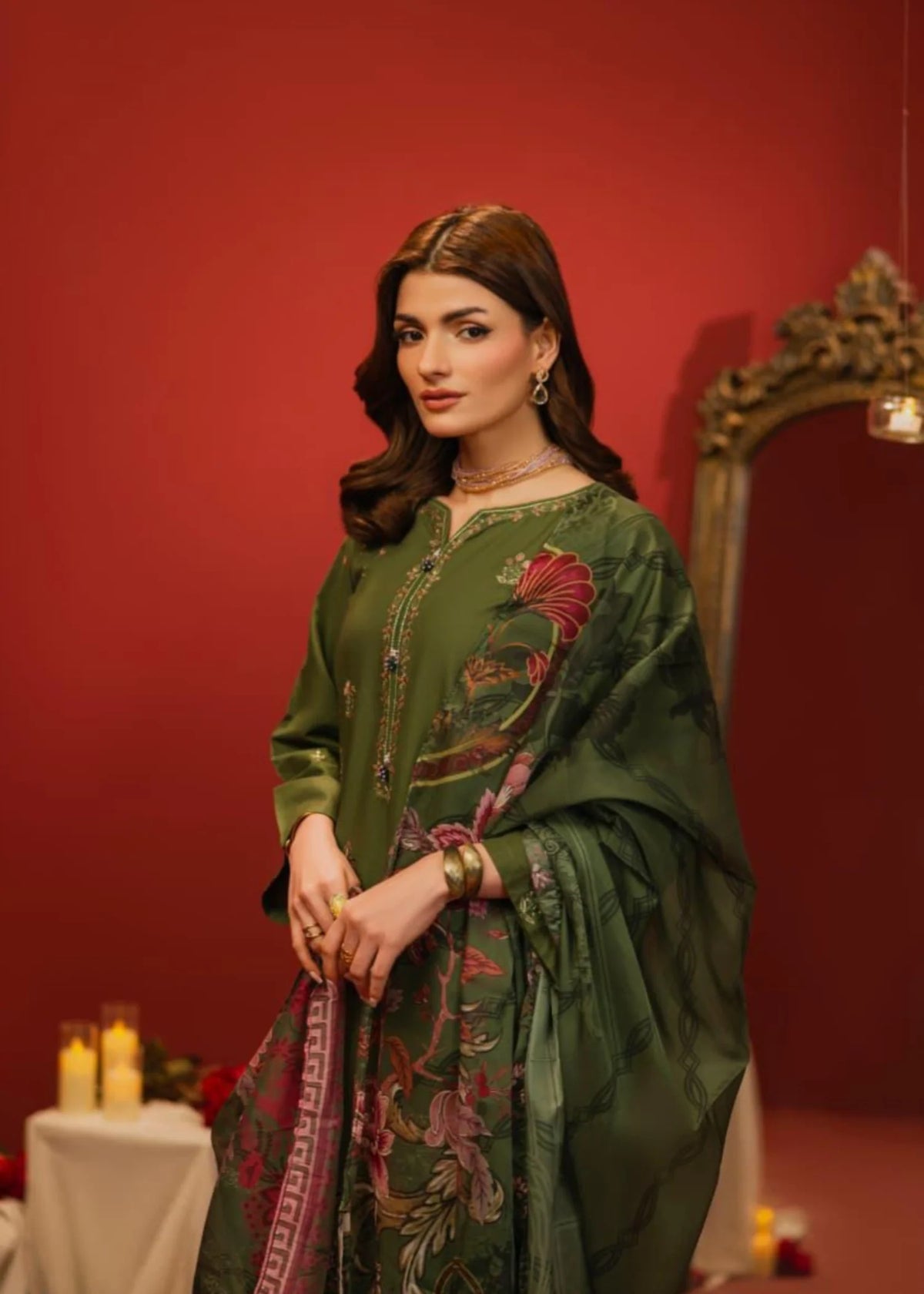3Pc Embroidered Lawn Cotton with Digital Print Chiffon Dupatta ZAUQ-S26-0003