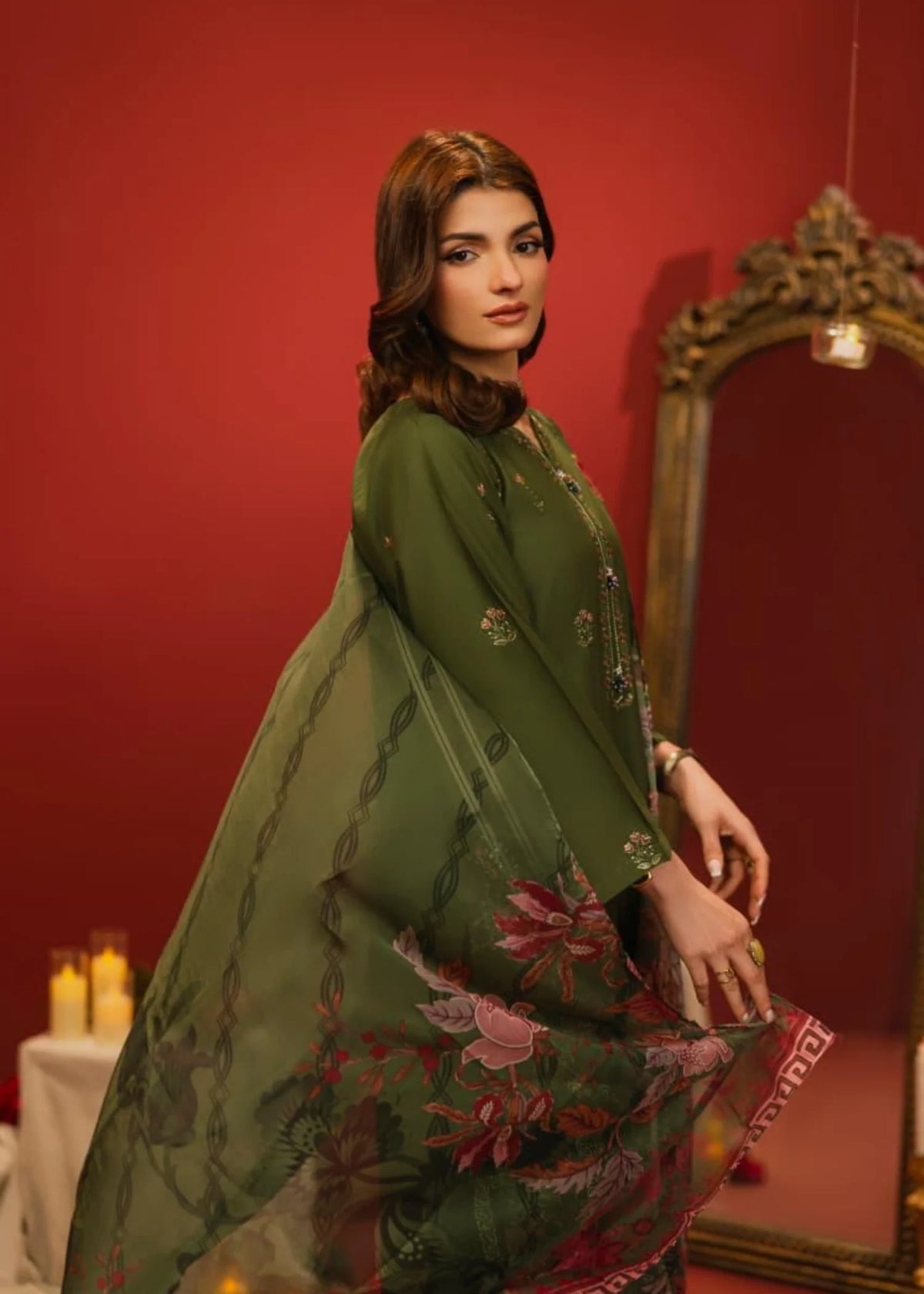 3Pc Embroidered Lawn Cotton with Digital Print Chiffon Dupatta ZAUQ-S26-0003