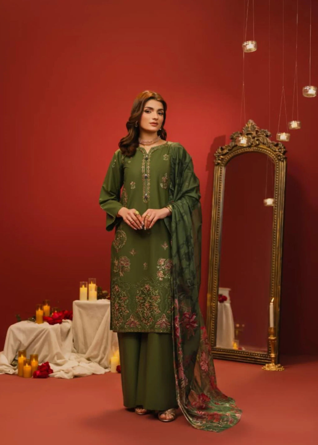 3Pc Embroidered Lawn Cotton with Digital Print Chiffon Dupatta ZAUQ-S26-0003