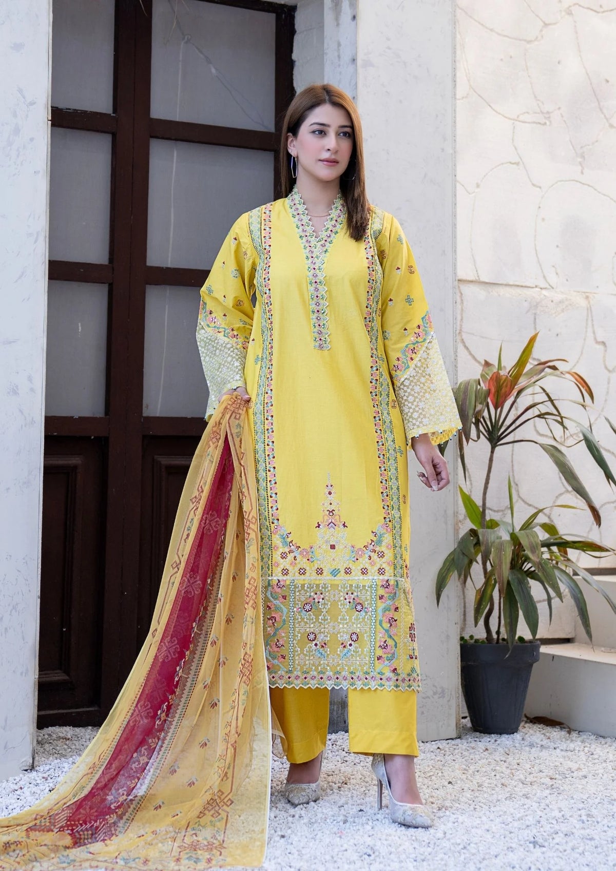 3Pc Embroidered Lawn Cotton ZAUQ-S26-0006