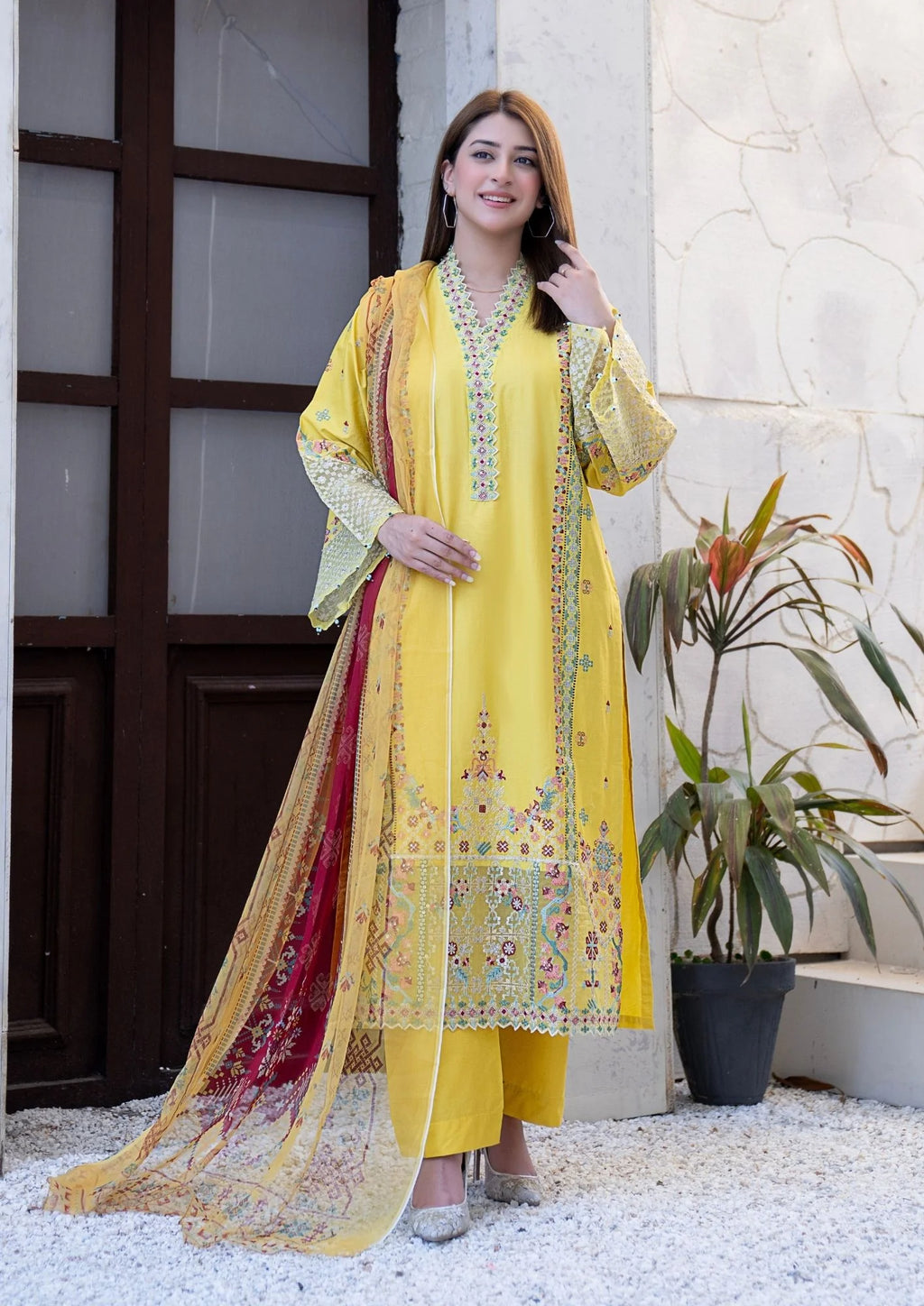 3Pc Embroidered Lawn Cotton ZAUQ-S26-0006