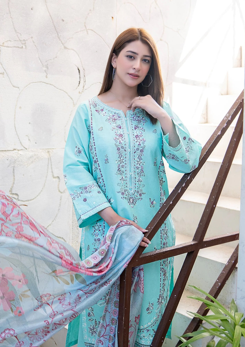 3Pc Embroidered Lawn Cotton ZAUQ-S26-0007