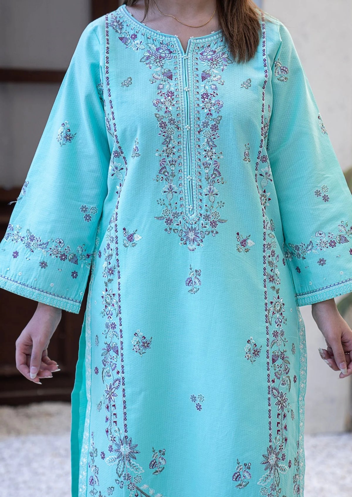 3Pc Embroidered Lawn Cotton ZAUQ-S26-0007