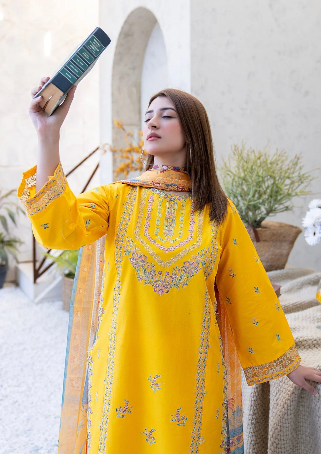 3Pc Embroidered Lawn Cotton ZAUQ-S26-0008