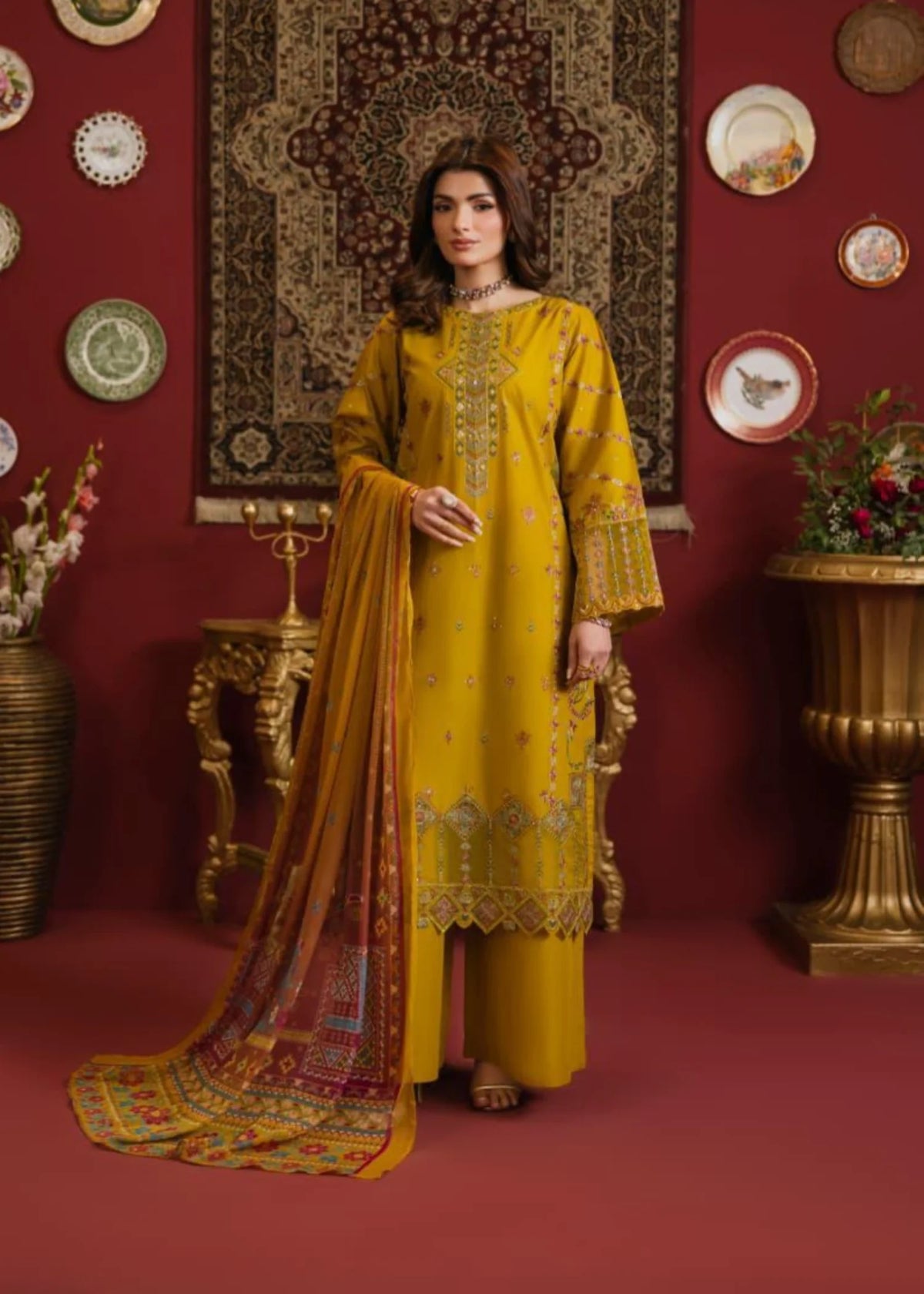 3Pc Embroidered Lawn Cotton ZAUQ-S26-0009