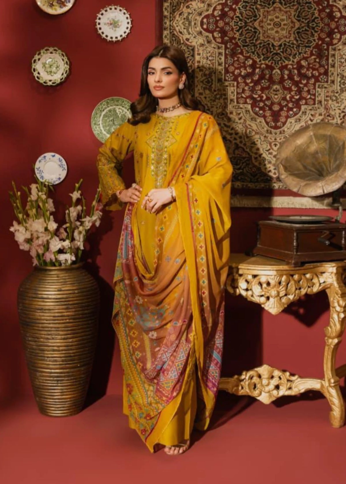 3Pc Embroidered Lawn Cotton ZAUQ-S26-0009