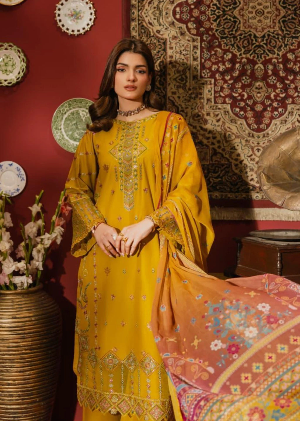 3Pc Embroidered Lawn Cotton ZAUQ-S26-0009