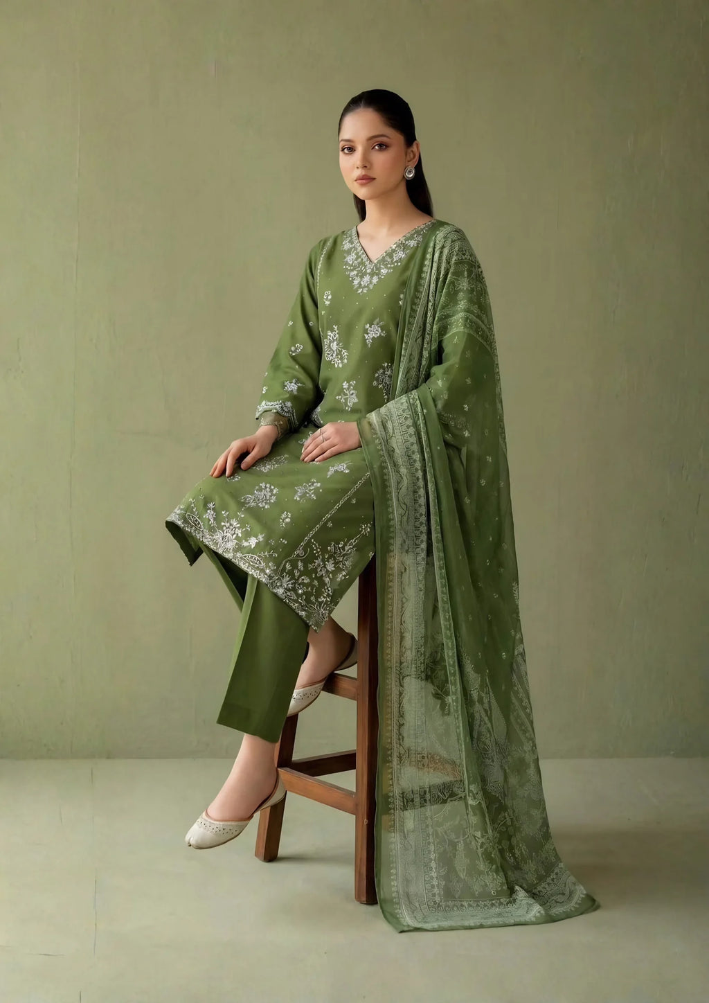 3Pc Embroidered Lawn Cotton ZAUQ-S26-0010