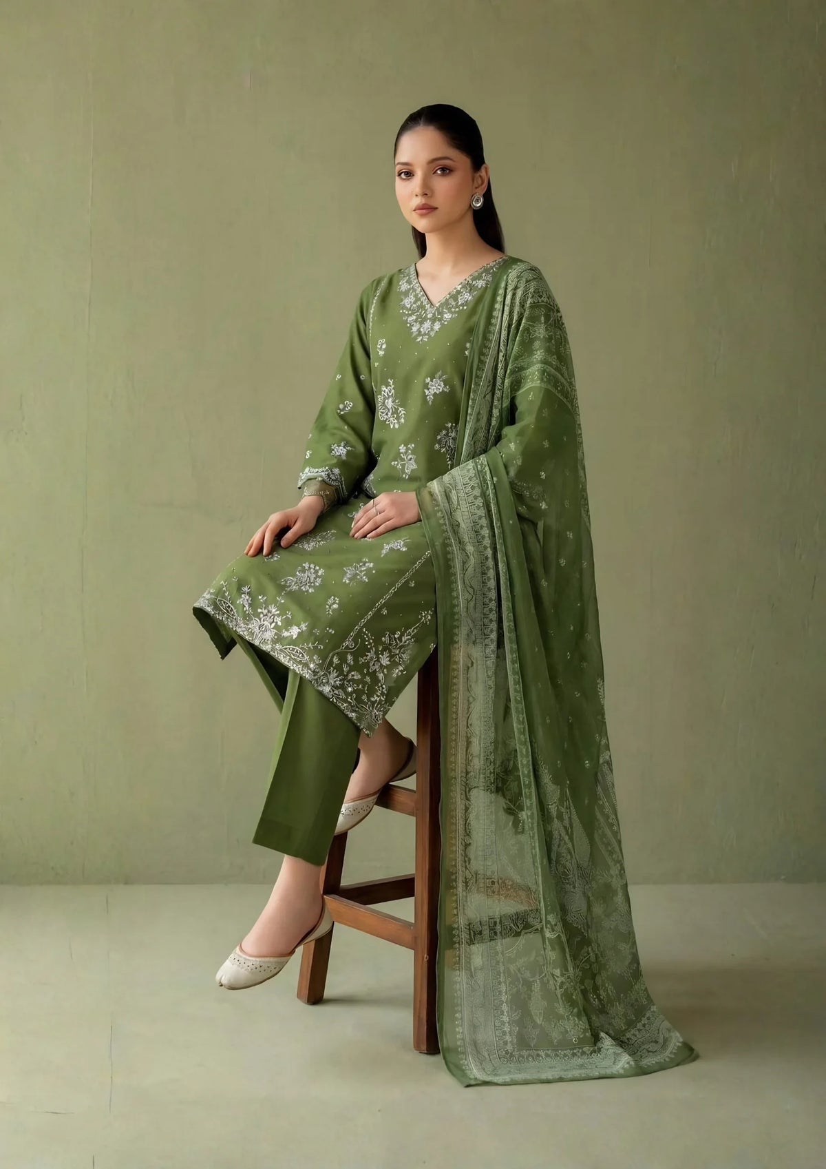 3Pc Embroidered Lawn Cotton ZAUQ-S26-0010