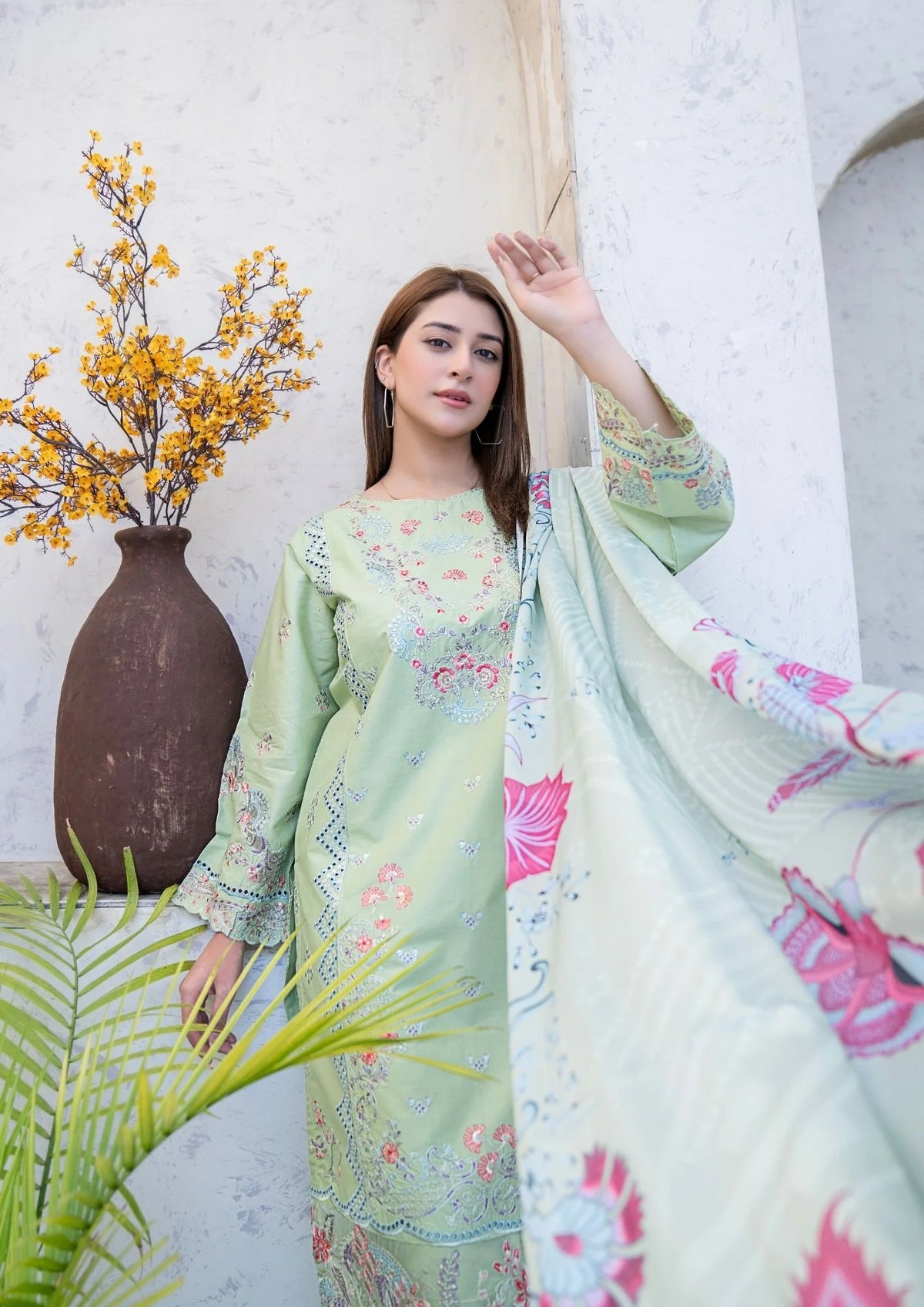 3Pc Embroidered Lawn Cotton ZAUQ-S26-0011