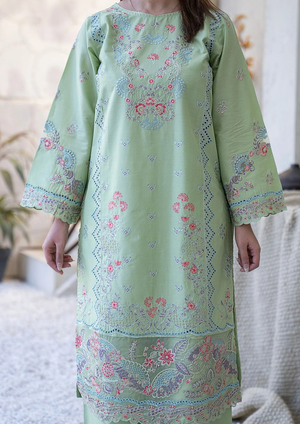 3Pc Embroidered Lawn Cotton ZAUQ-S26-0011