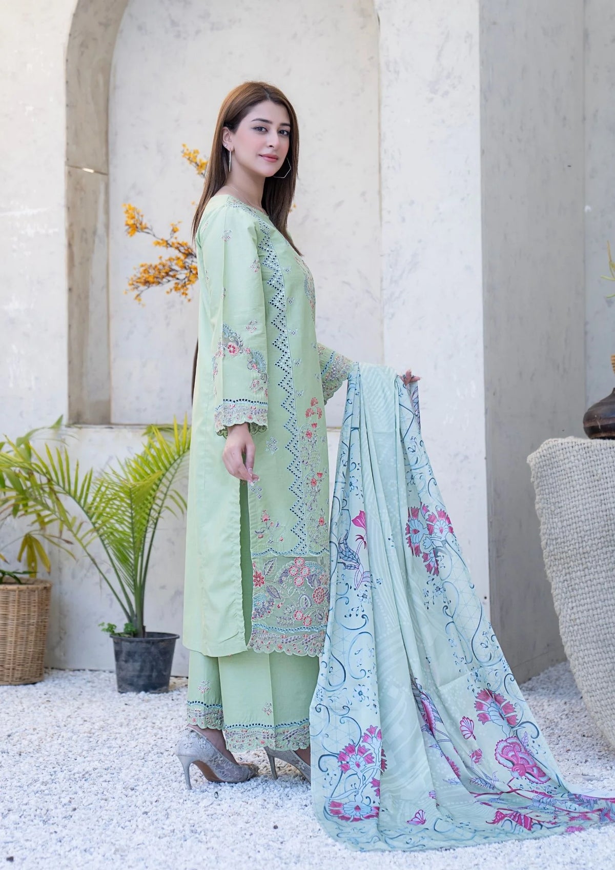 3Pc Embroidered Lawn Cotton ZAUQ-S26-0011