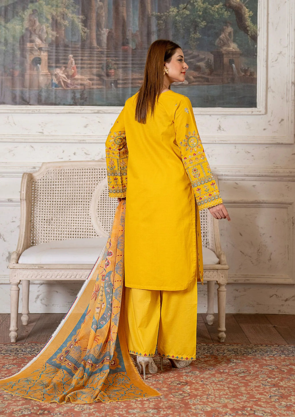 3Pc Embroidered Lawn Cotton ZAUQ-S26-0012