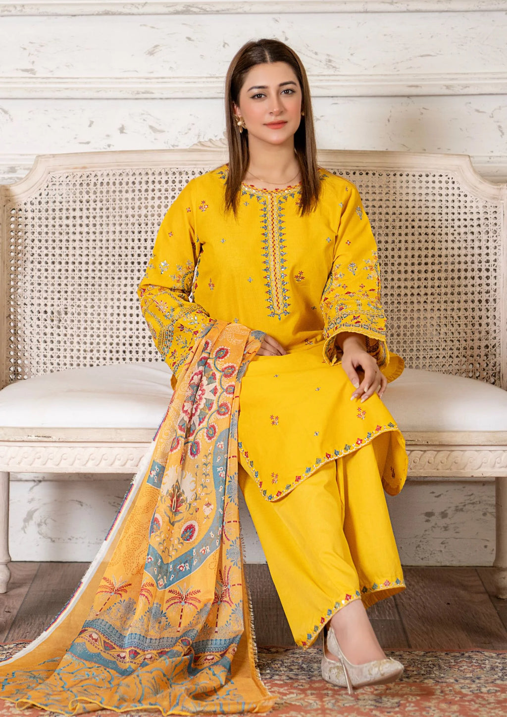 3Pc Embroidered Lawn Cotton ZAUQ-S26-0012