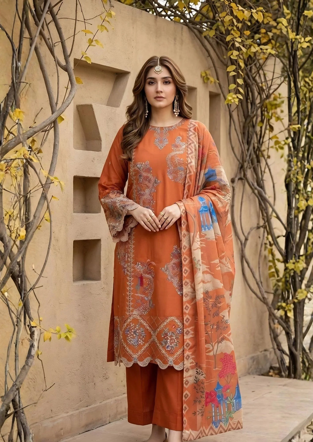 3Pc Embroidered Lawn Cotton ZAUQ-S26-0013
