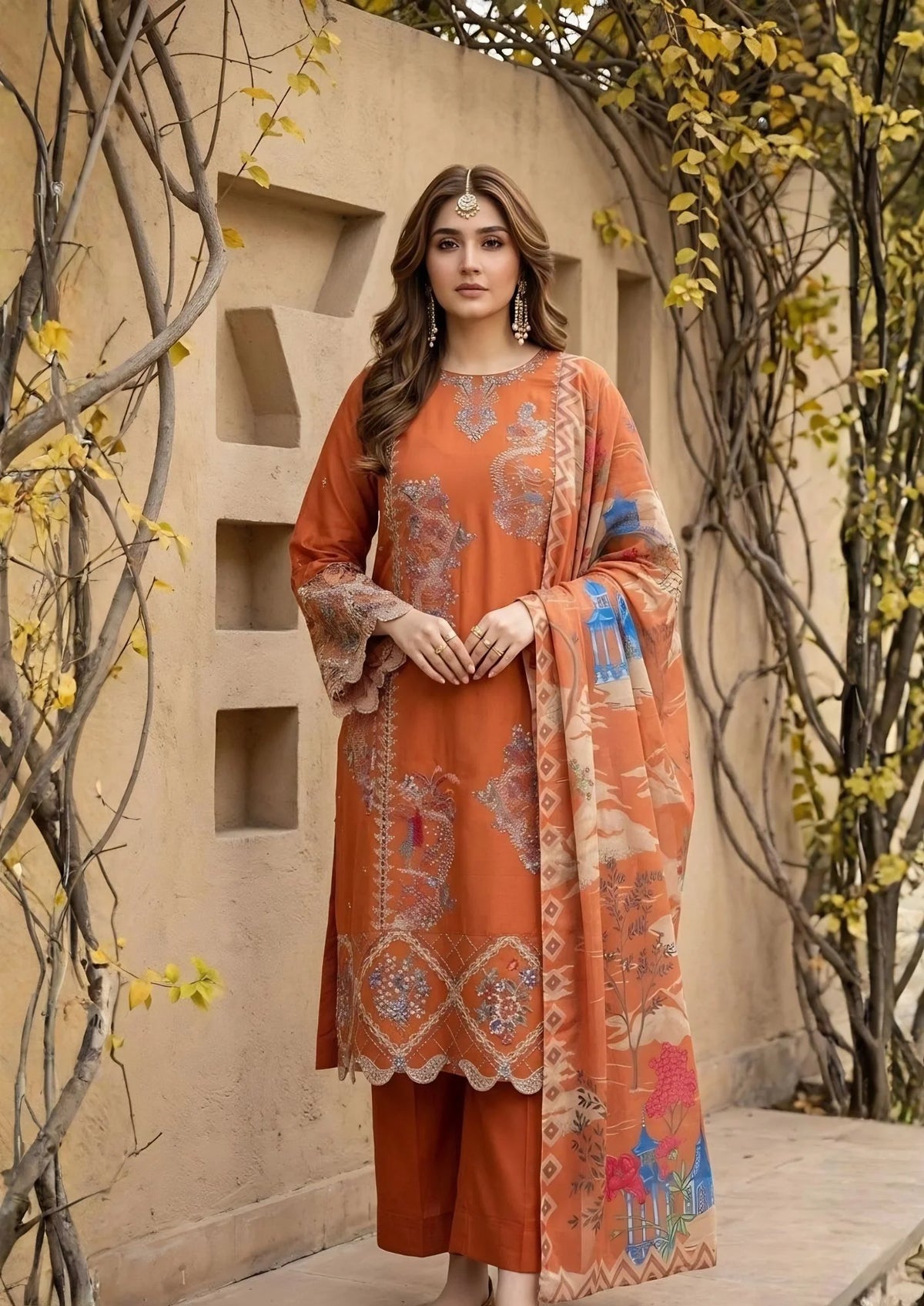 3Pc Embroidered Lawn Cotton ZAUQ-S26-0013