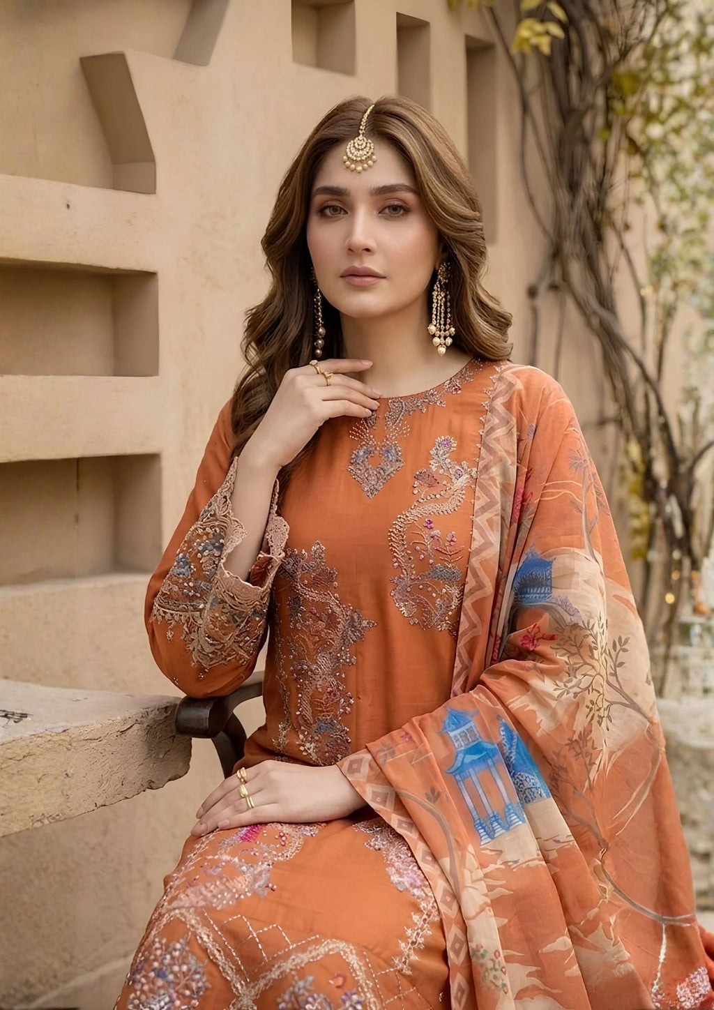 3Pc Embroidered Lawn Cotton ZAUQ-S26-0013