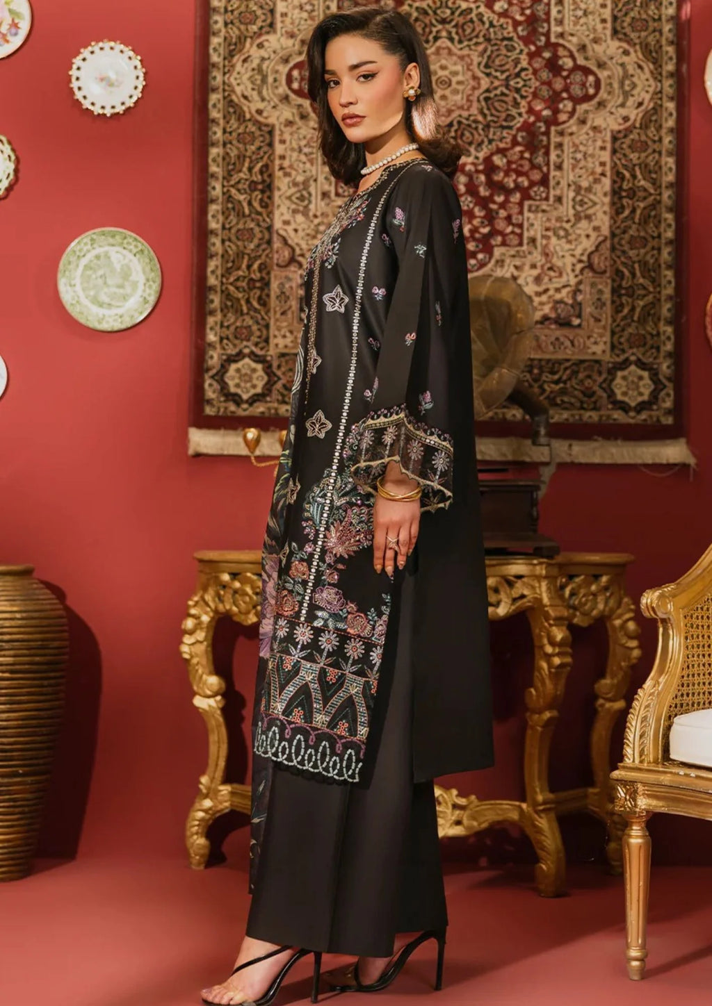 3Pc Embroidered Lawn Cotton ZAUQ-S26-0014