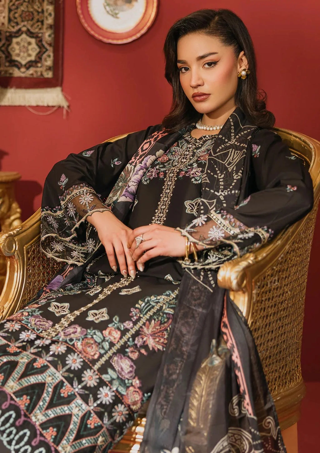 3Pc Embroidered Lawn Cotton ZAUQ-S26-0014
