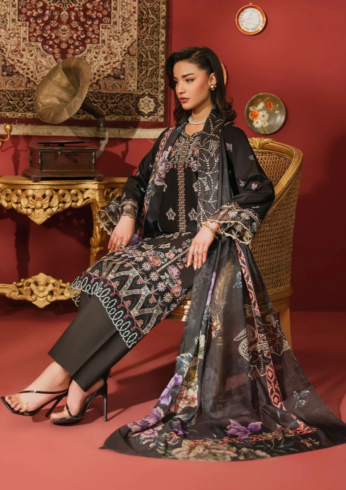 3Pc Embroidered Lawn Cotton ZAUQ-S26-0014