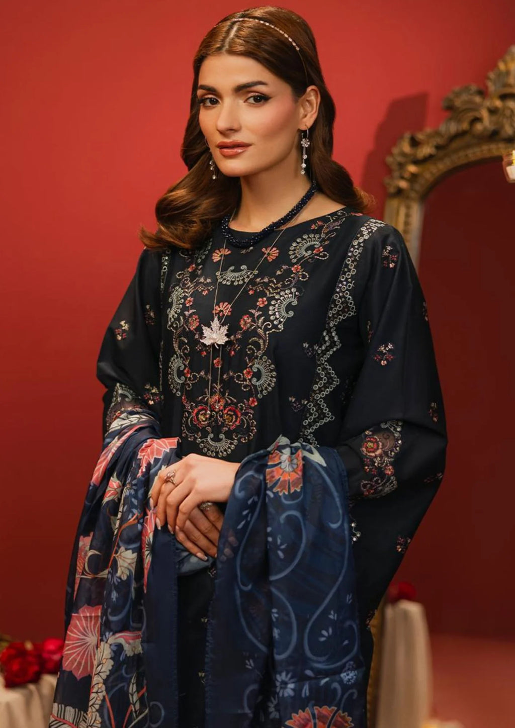 3Pc Embroidered Lawn Cotton ZAUQ-S26-0016