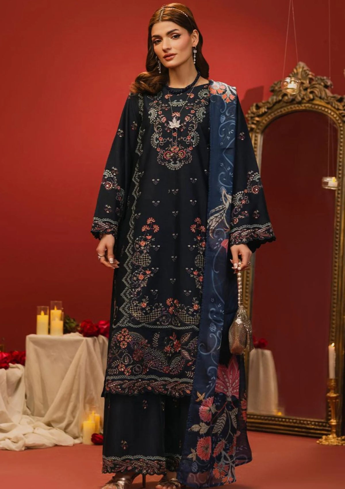 3Pc Embroidered Lawn Cotton ZAUQ-S26-0016