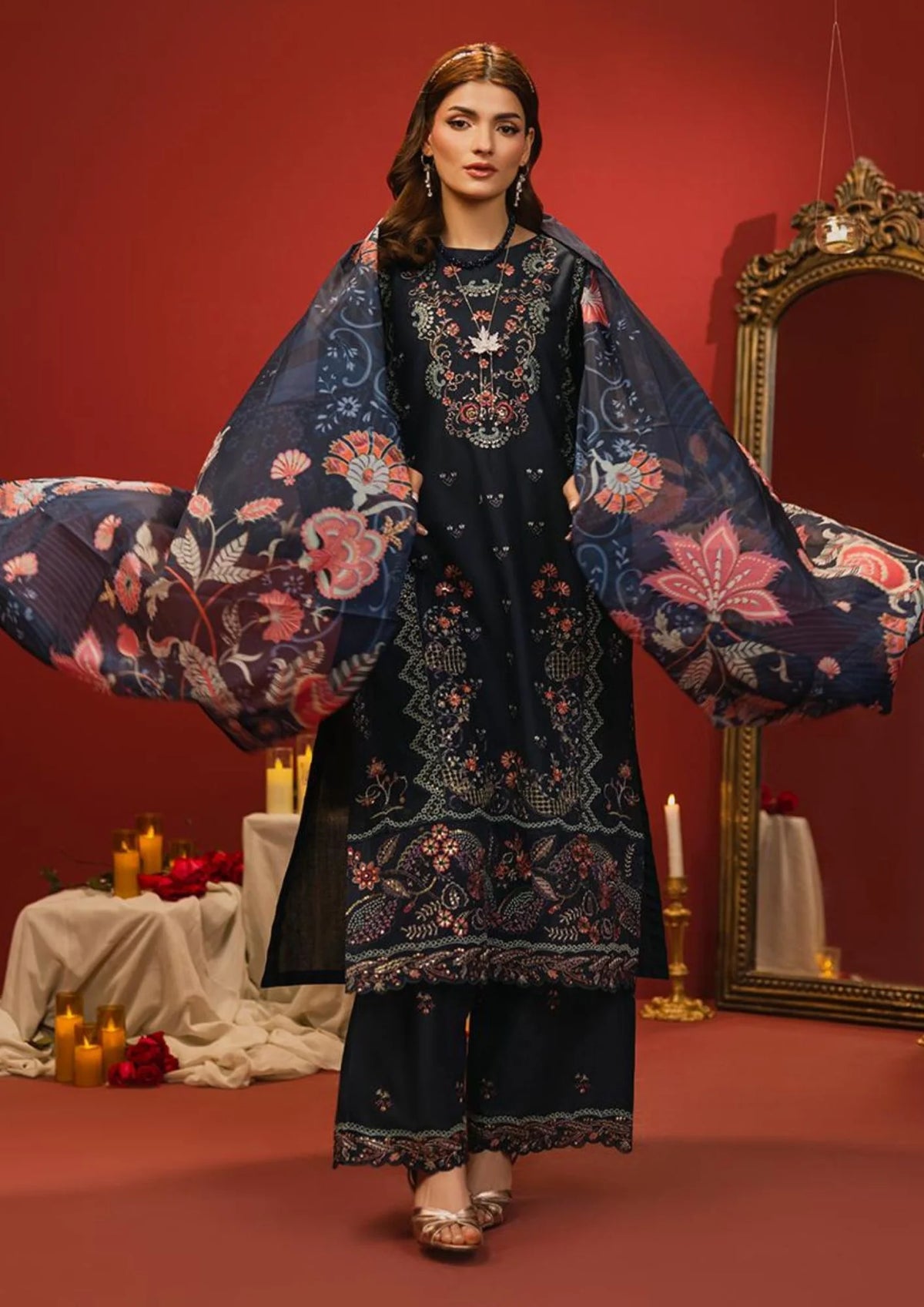 3Pc Embroidered Lawn Cotton ZAUQ-S26-0016