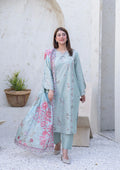 3Pc Embroidered Lawn Cotton ZAUQ-S26-0017