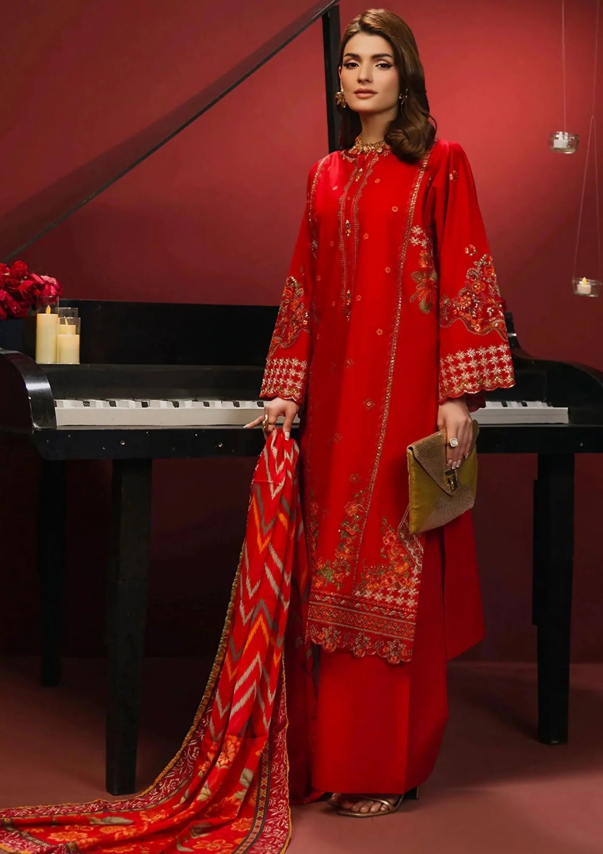 3Pc Embroidered Lawn Cotton ZAUQ-S26-0015