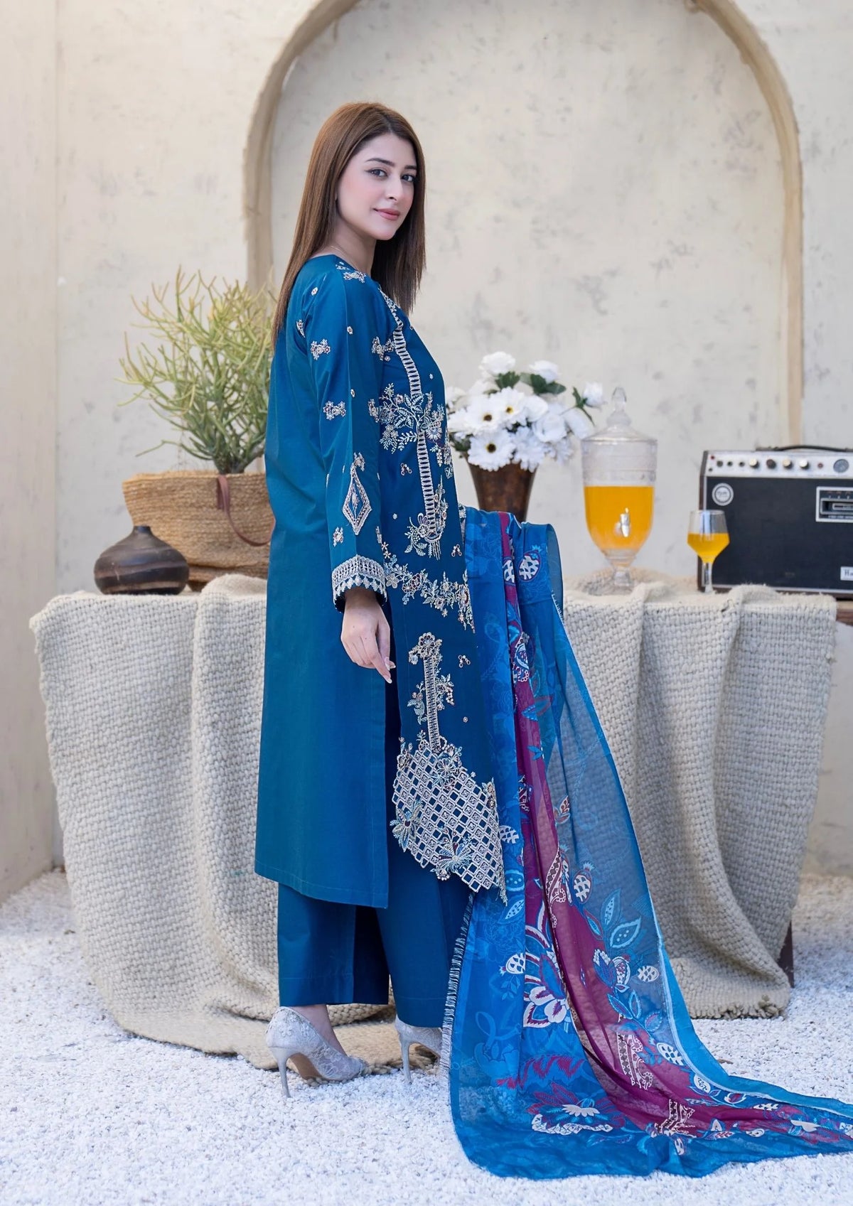 3Pc Embroidered Lawn Cotton ZAUQ-S26-0018