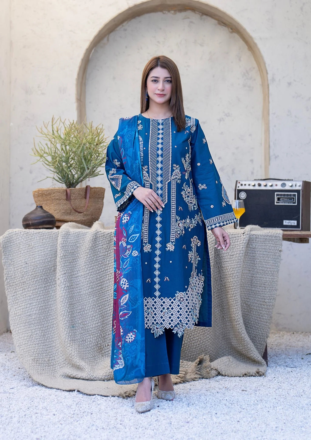 3Pc Embroidered Lawn Cotton ZAUQ-S26-0018