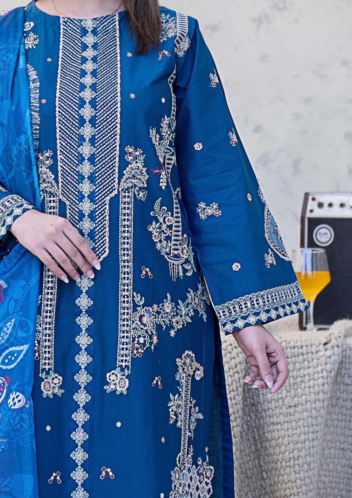3Pc Embroidered Lawn Cotton ZAUQ-S26-0018