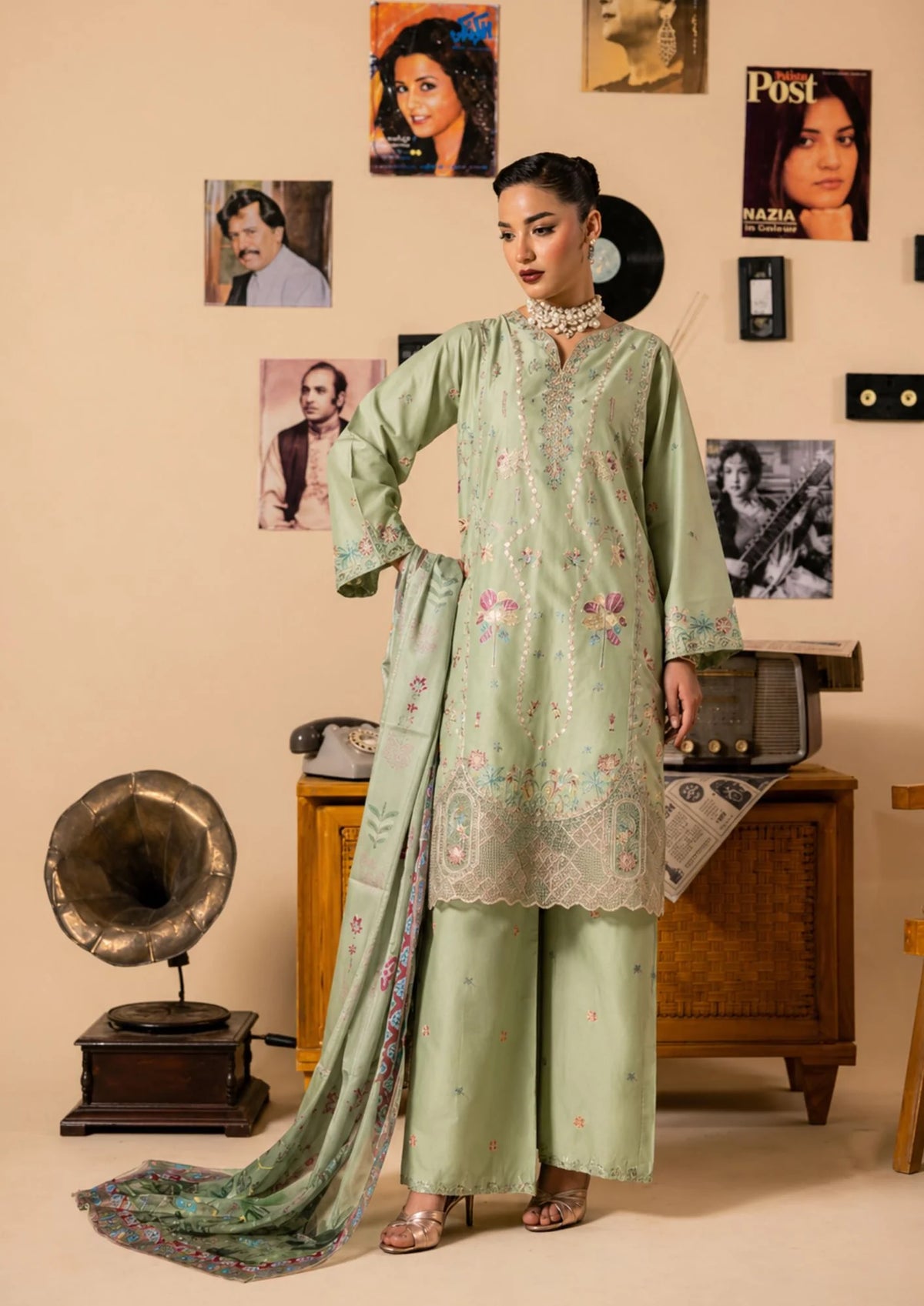 3Pc Embroidered Lawn Cotton ZAUQ-S26-0019