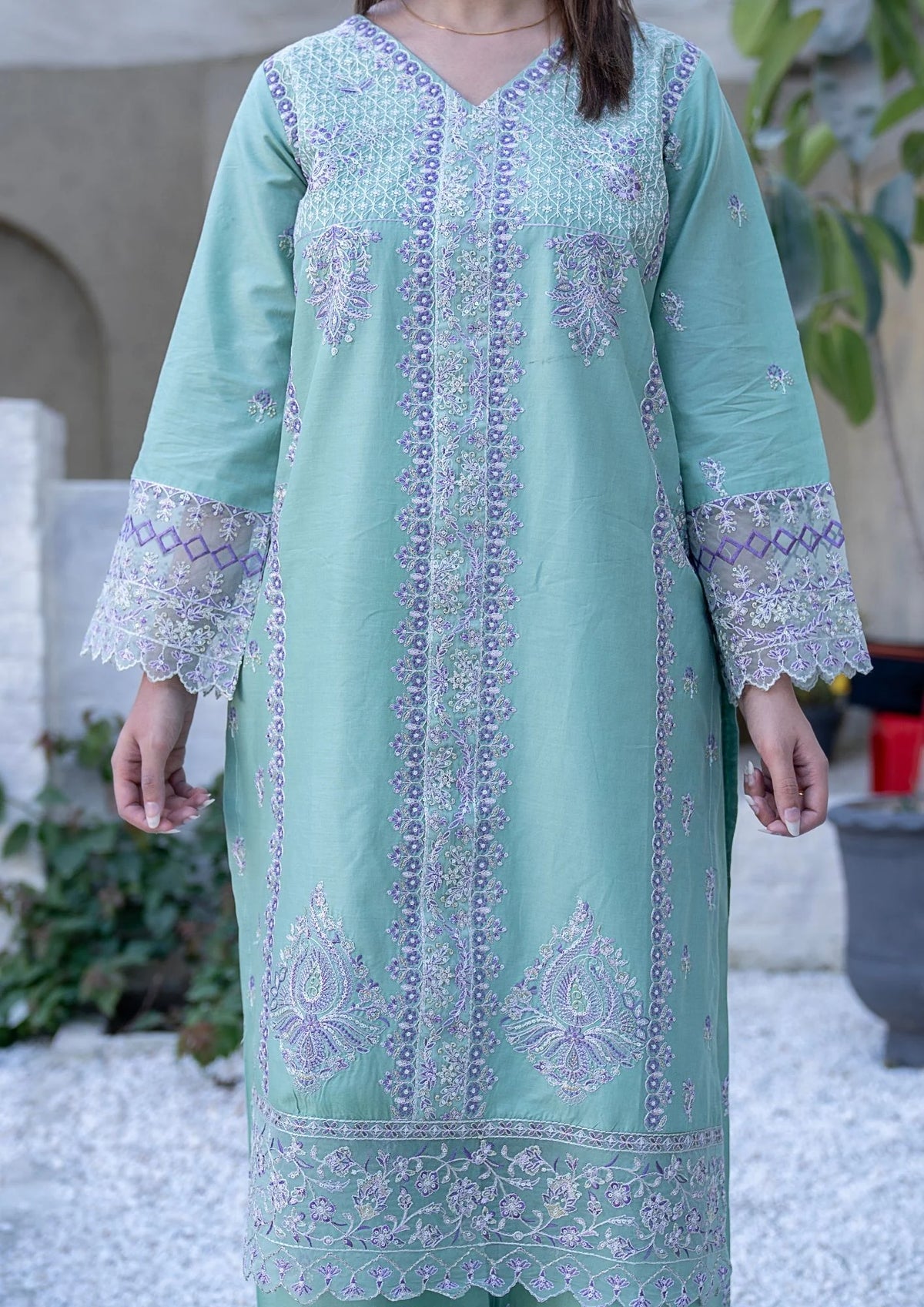 3Pc Embroidered Lawn Cotton ZAUQ-S26-0020
