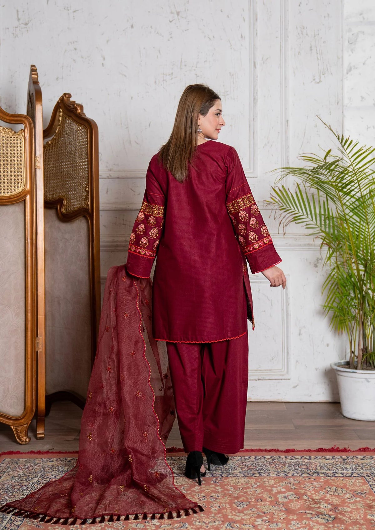 3Pc Embroidered Lawn Cotton ZAUQ-S26-0021