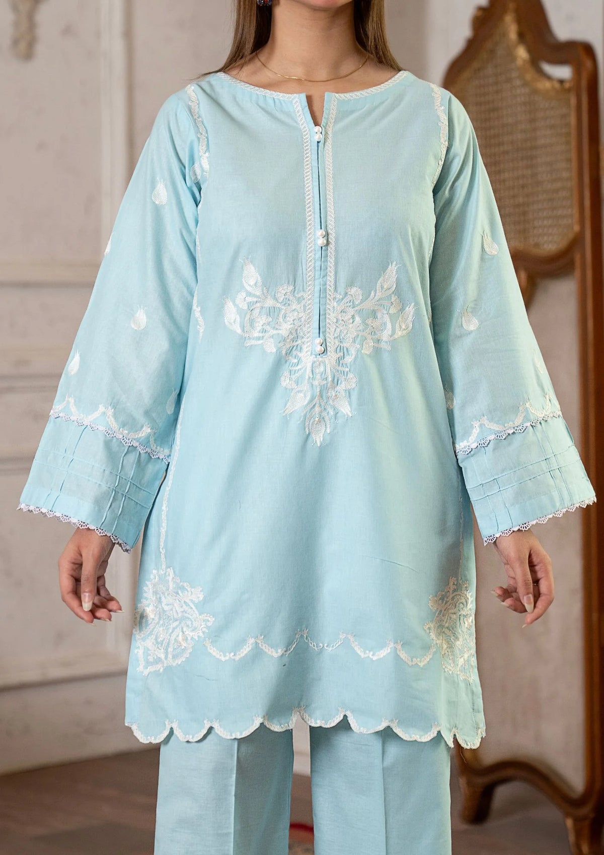3Pc Embroidered Lawn Cotton ZAUQ-S26-0022