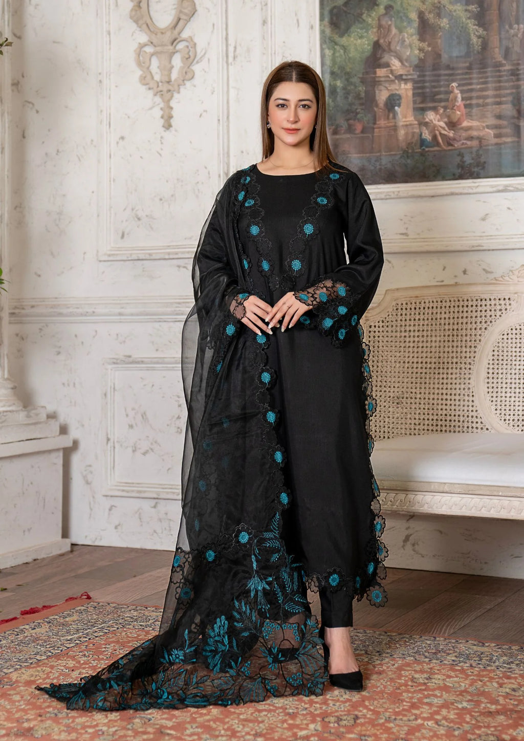 3Pc Embroidered Lawn Cotton ZAUQ-S26-0023