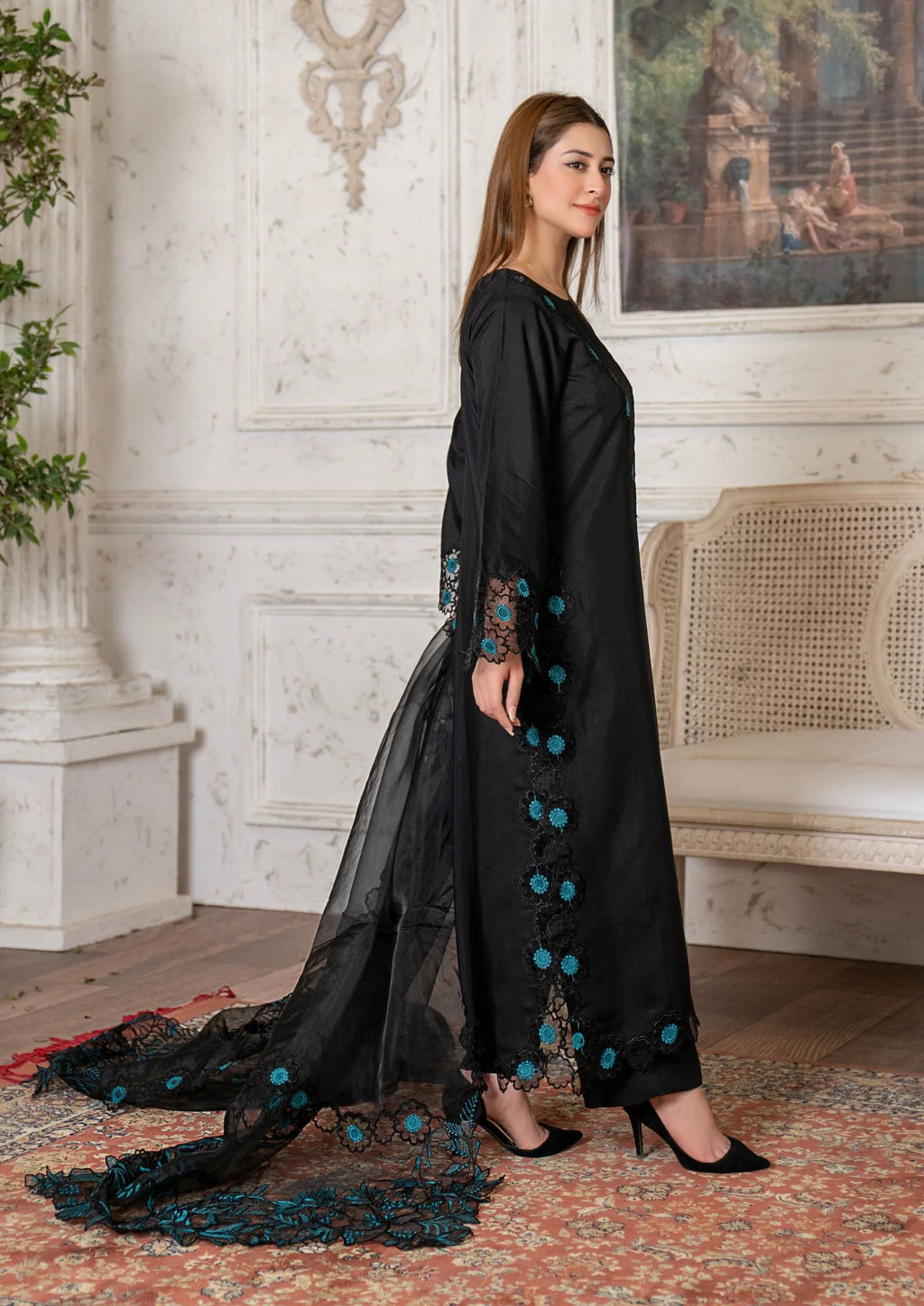3Pc Embroidered Lawn Cotton ZAUQ-S26-0023