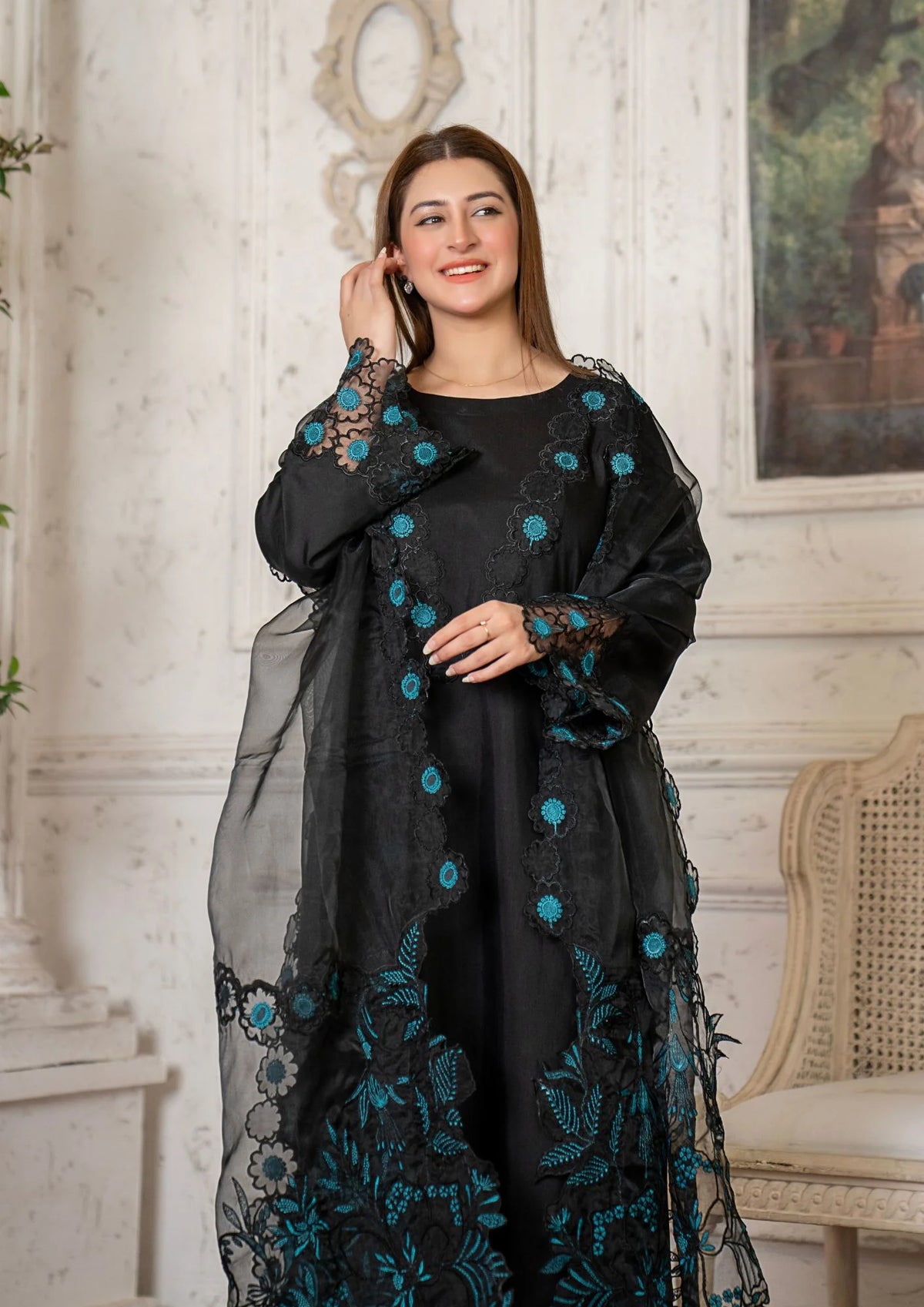 3Pc Embroidered Lawn Cotton ZAUQ-S26-0023